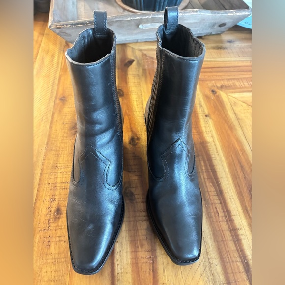 Tory Burch Black Heeled Boots - Picture 2 of 3